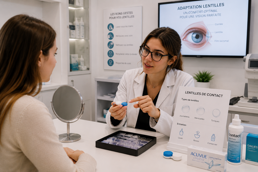 Adaptation lentilles de contact